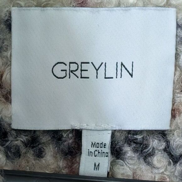 Greylin Anthropologie Fuzzy Plaid Cropped Shacket Jacket Women's M - Brown Multi - Picture 14 of 15